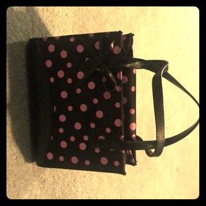 Pink polka dot purse